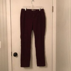 maroon corduroy pants